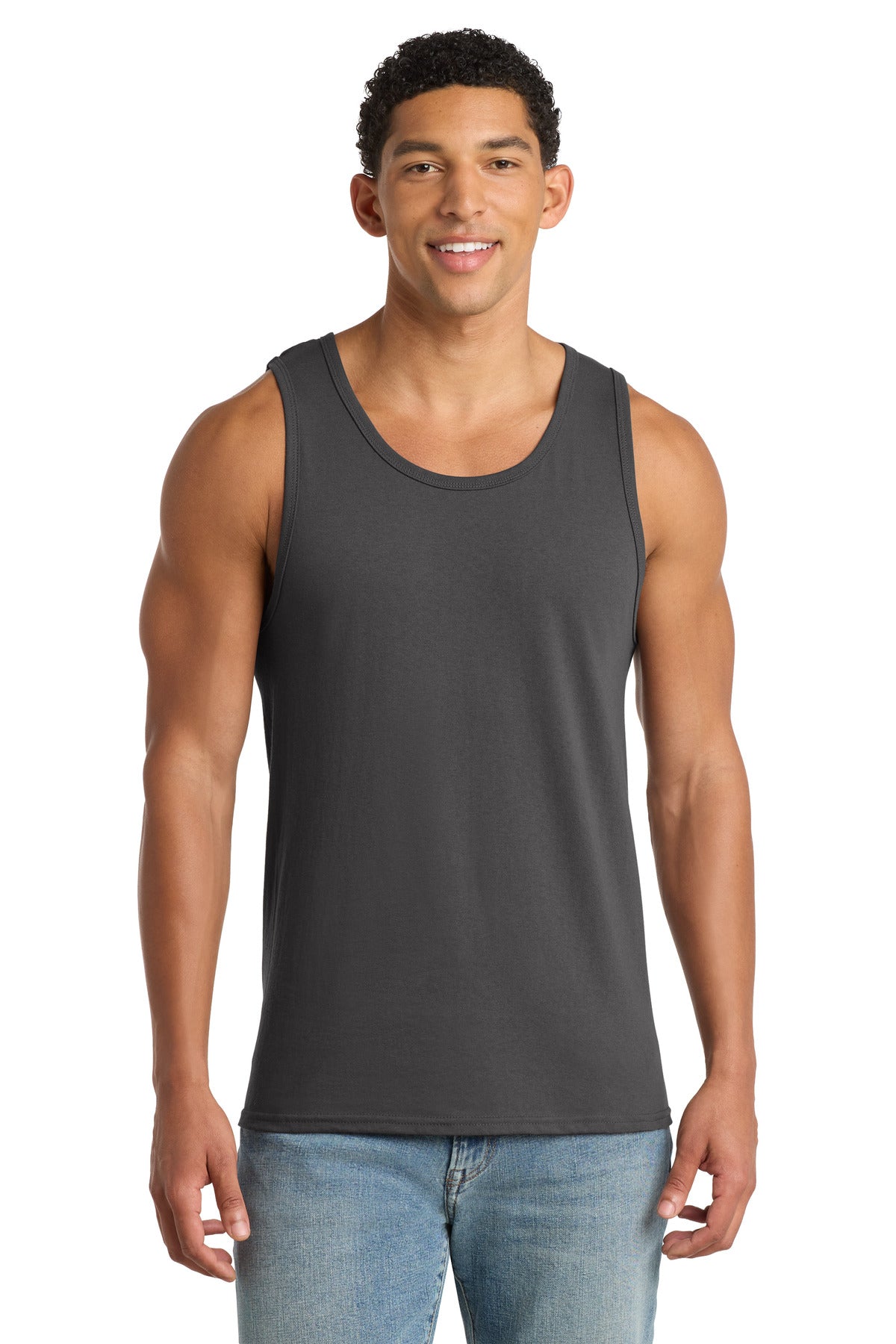 Port & Co Core Cotton Tank Top.  PC54TT - Charcoal