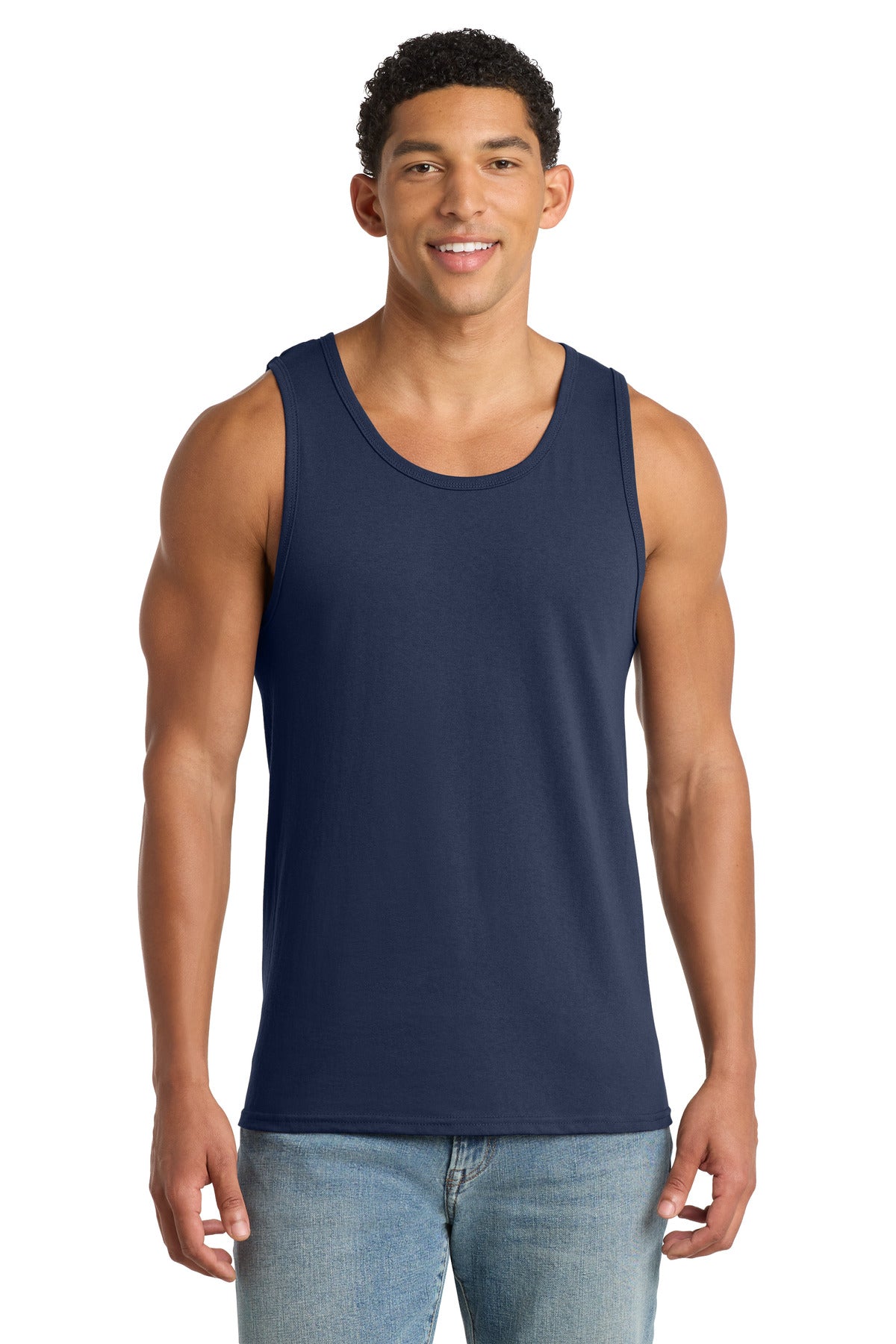Port & Co Core Cotton Tank Top.  PC54TT - Navy