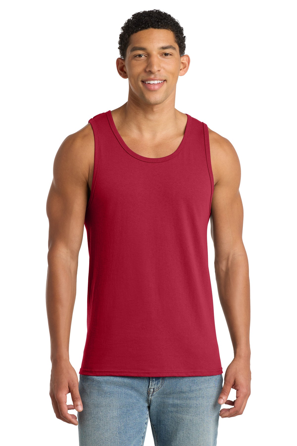 Port & Co Core Cotton Tank Top.  PC54TT - Red
