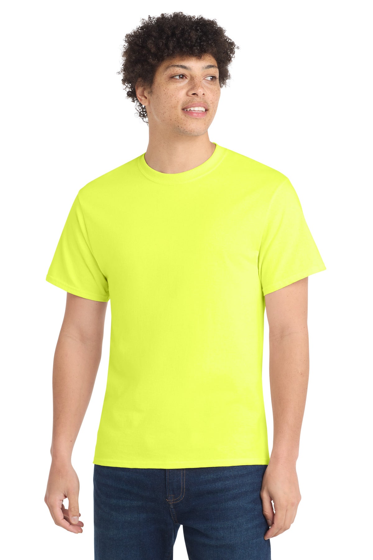Port & Co Tall Core Cotton Tee PC54T - Neon Yellow
