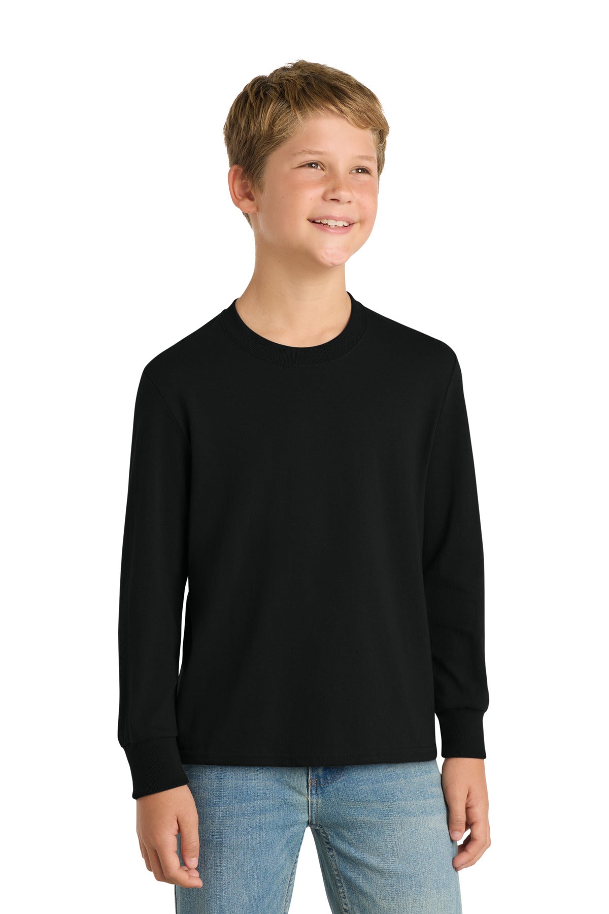 Port & Co Youth Long Sleeve Core Cotton Tee