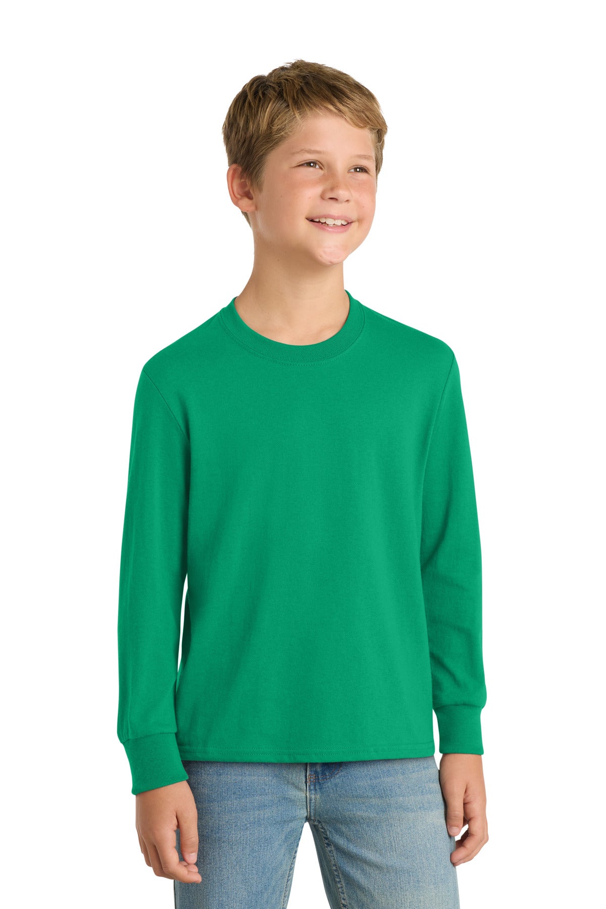 Port & Co Youth Long Sleeve Core Cotton Tee