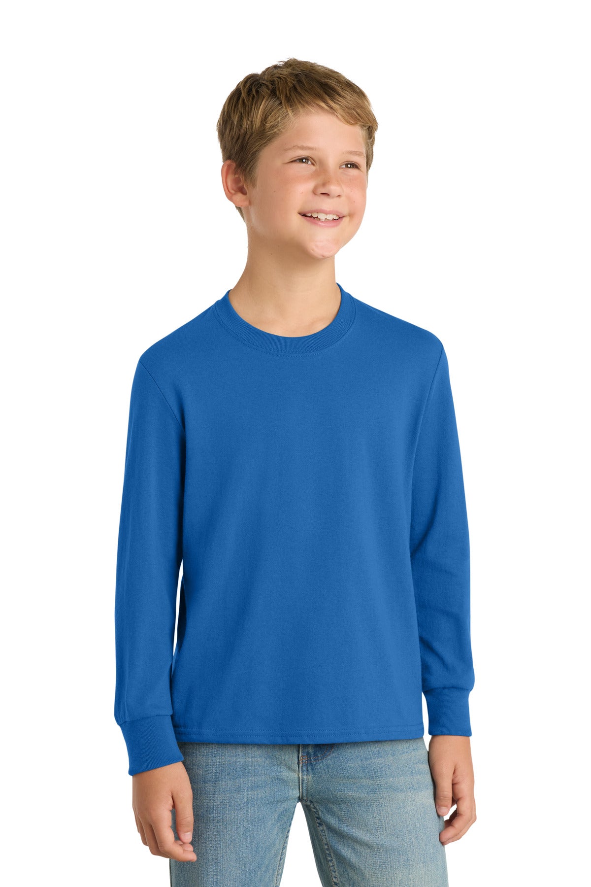 Port & Co Youth Long Sleeve Core Cotton Tee