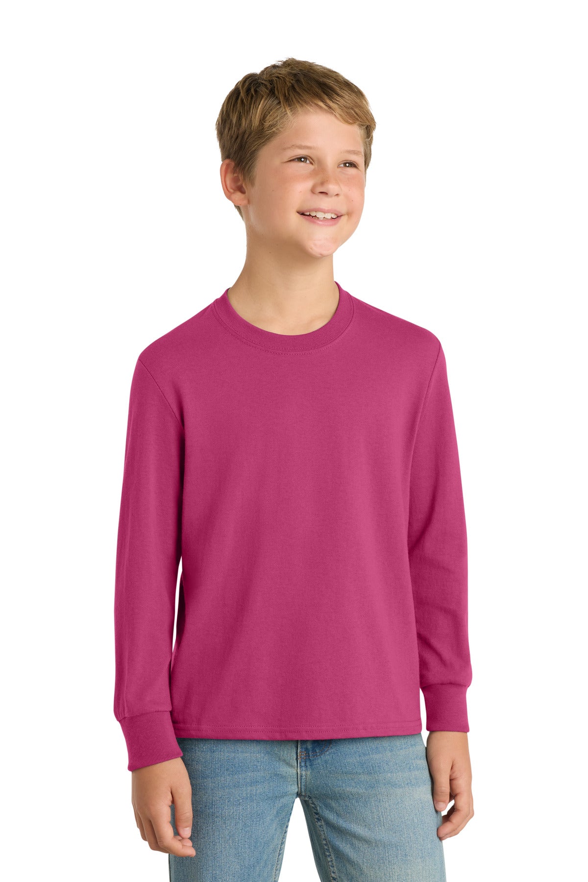 Port & Co Youth Long Sleeve Core Cotton Tee