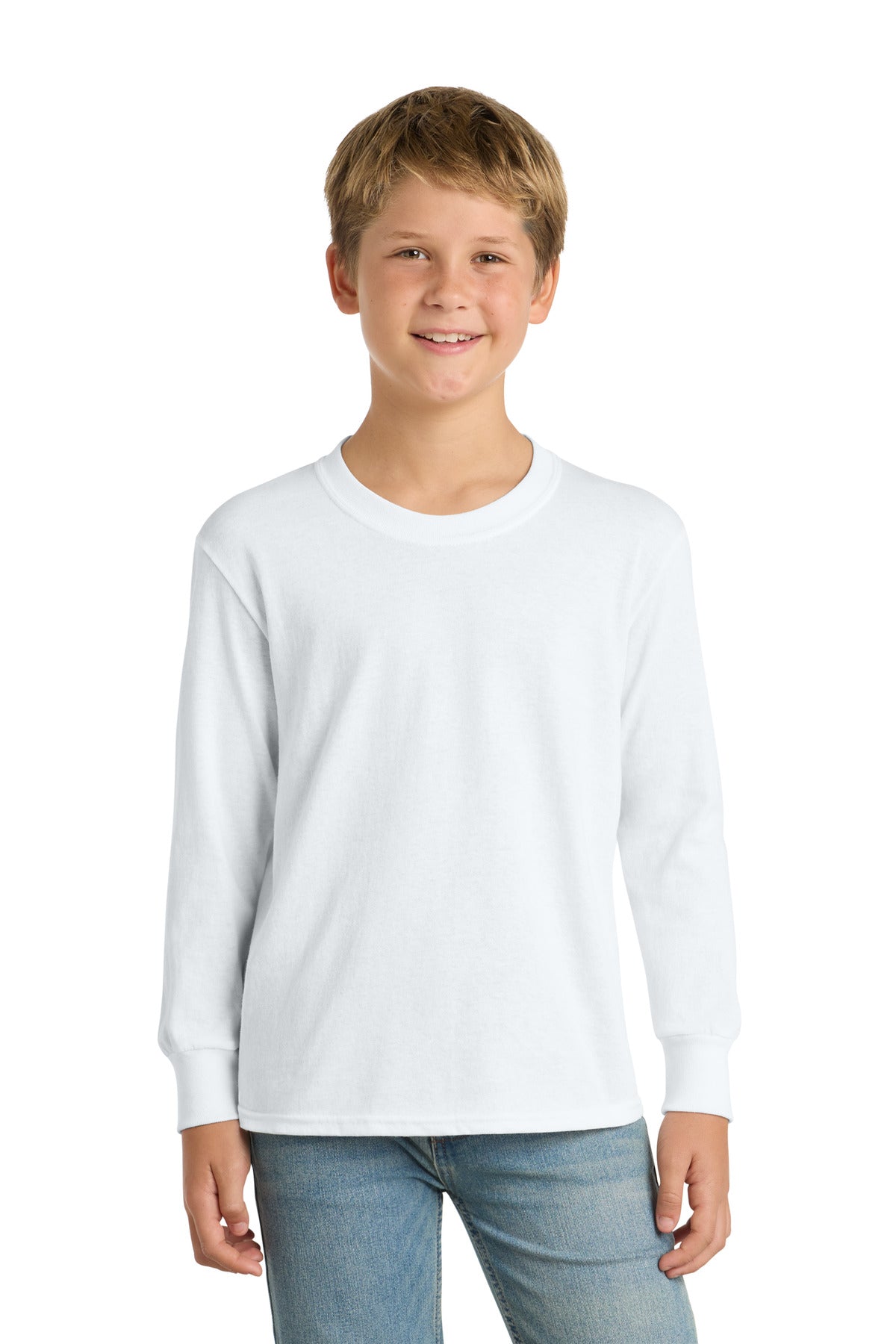 Port & Co Youth Long Sleeve Core Cotton Tee