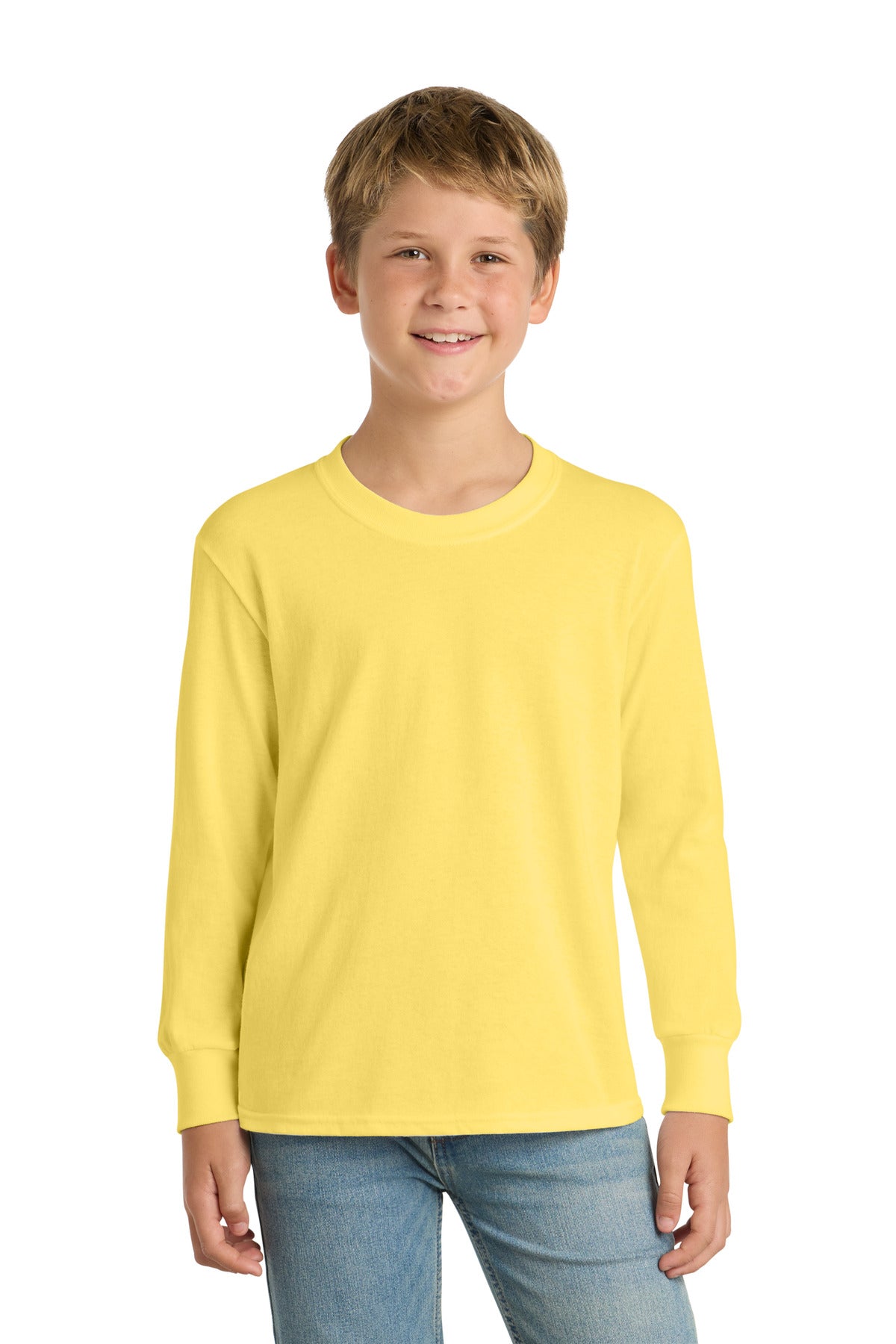 Port & Co Youth Long Sleeve Core Cotton Tee