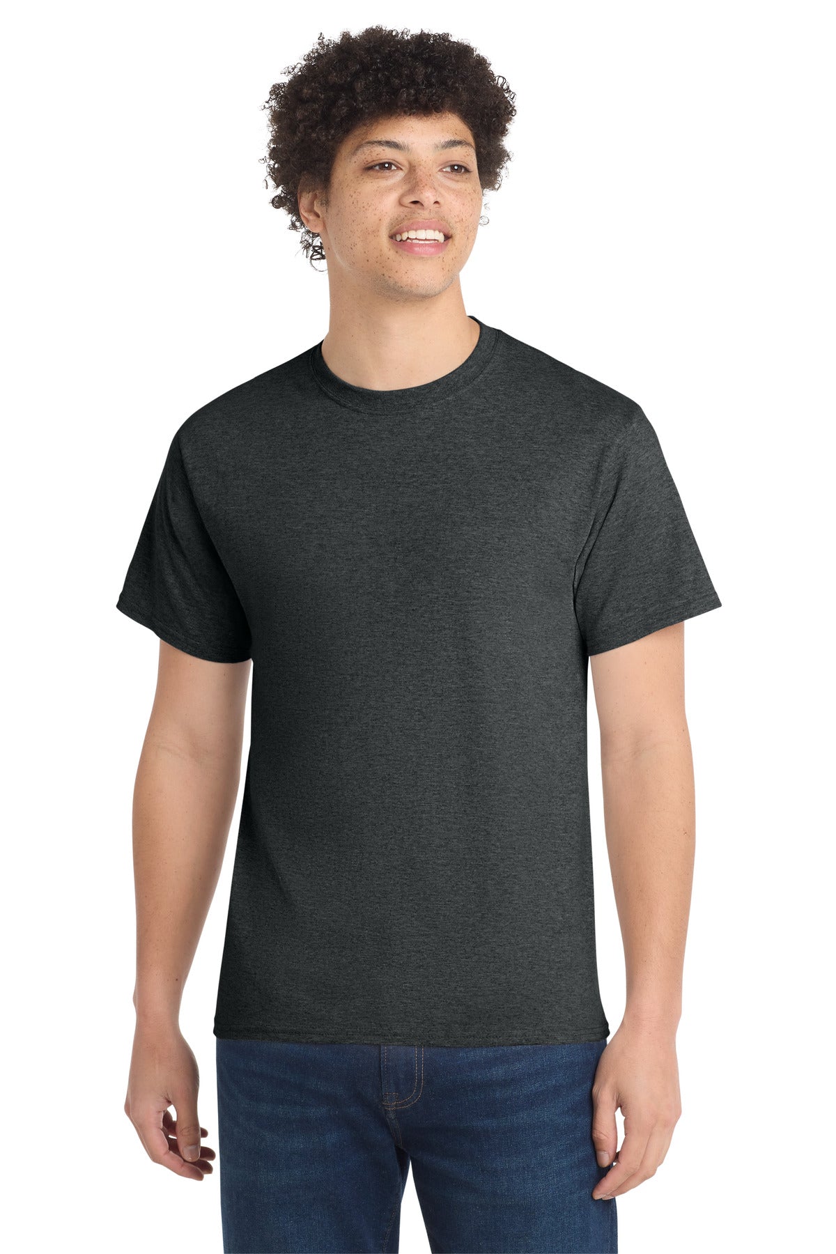 Port & Co Core Cotton Tee. PC54 - Black Heather