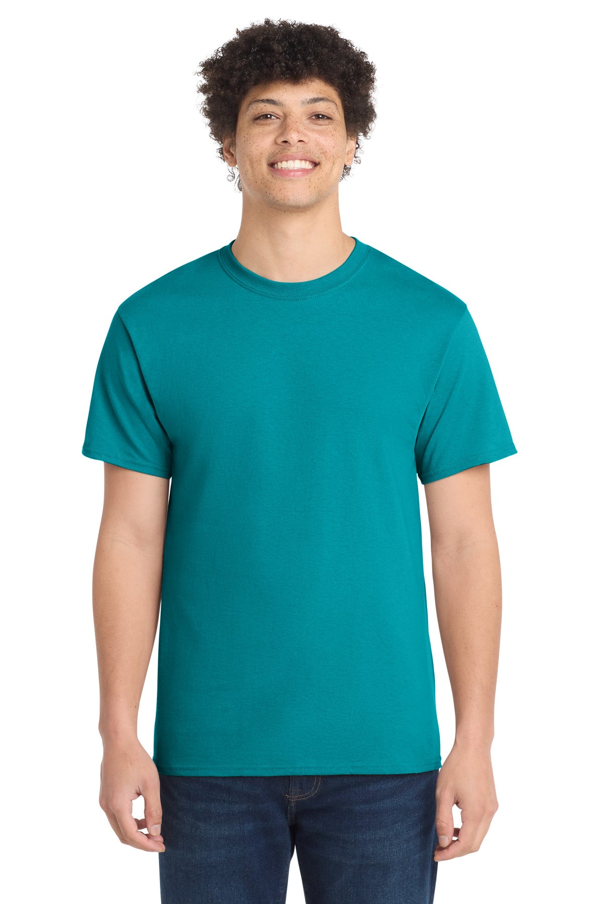Port & Co Core Cotton Tee. PC54 - Bright Aqua