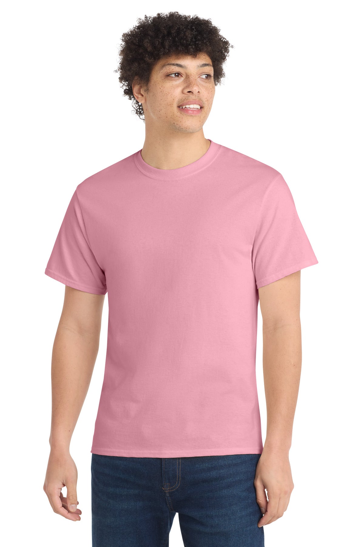 Port & Co Core Cotton Tee. PC54 - Candy Pink