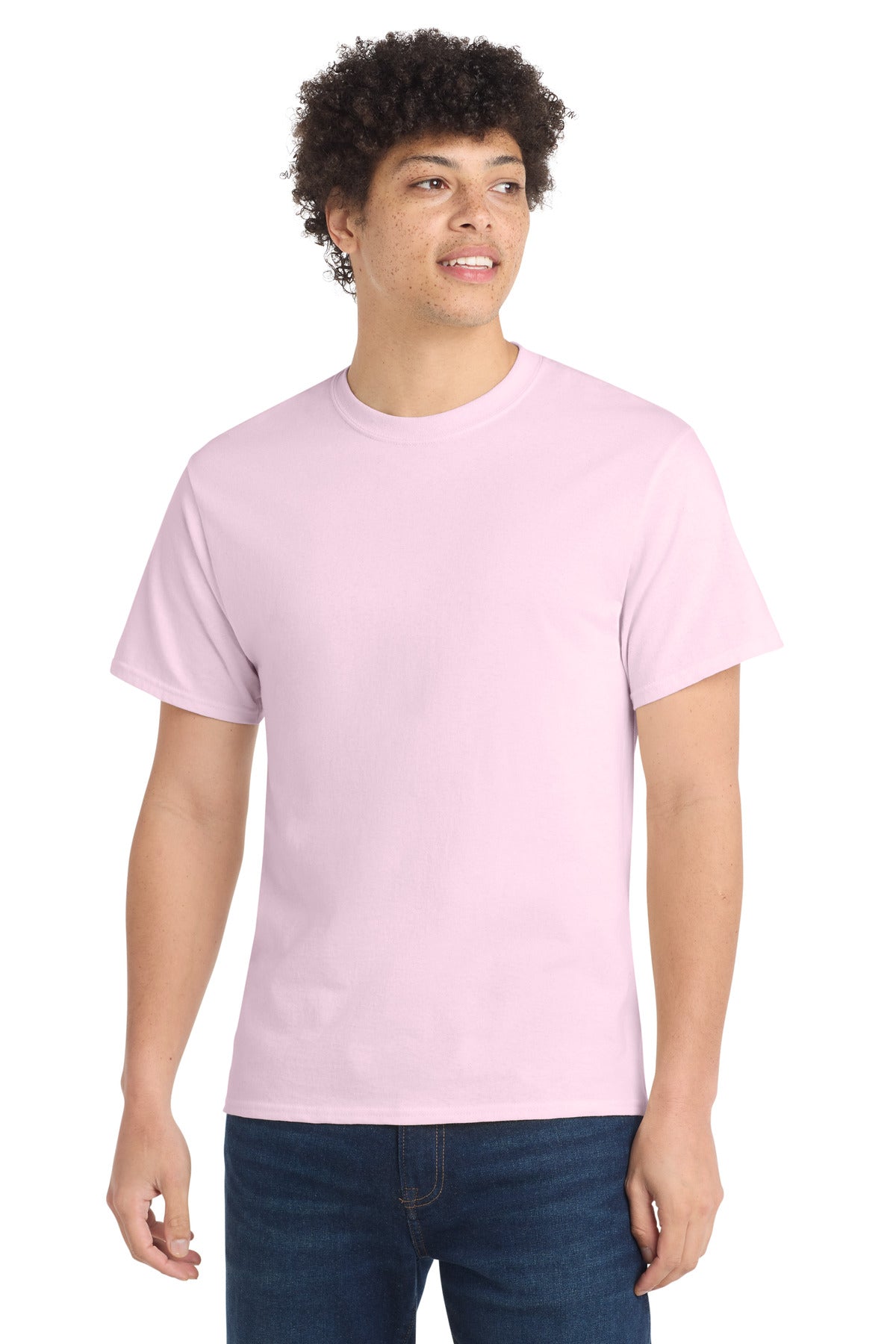 Port & Co Core Cotton Tee. PC54 - Cherry Blossom