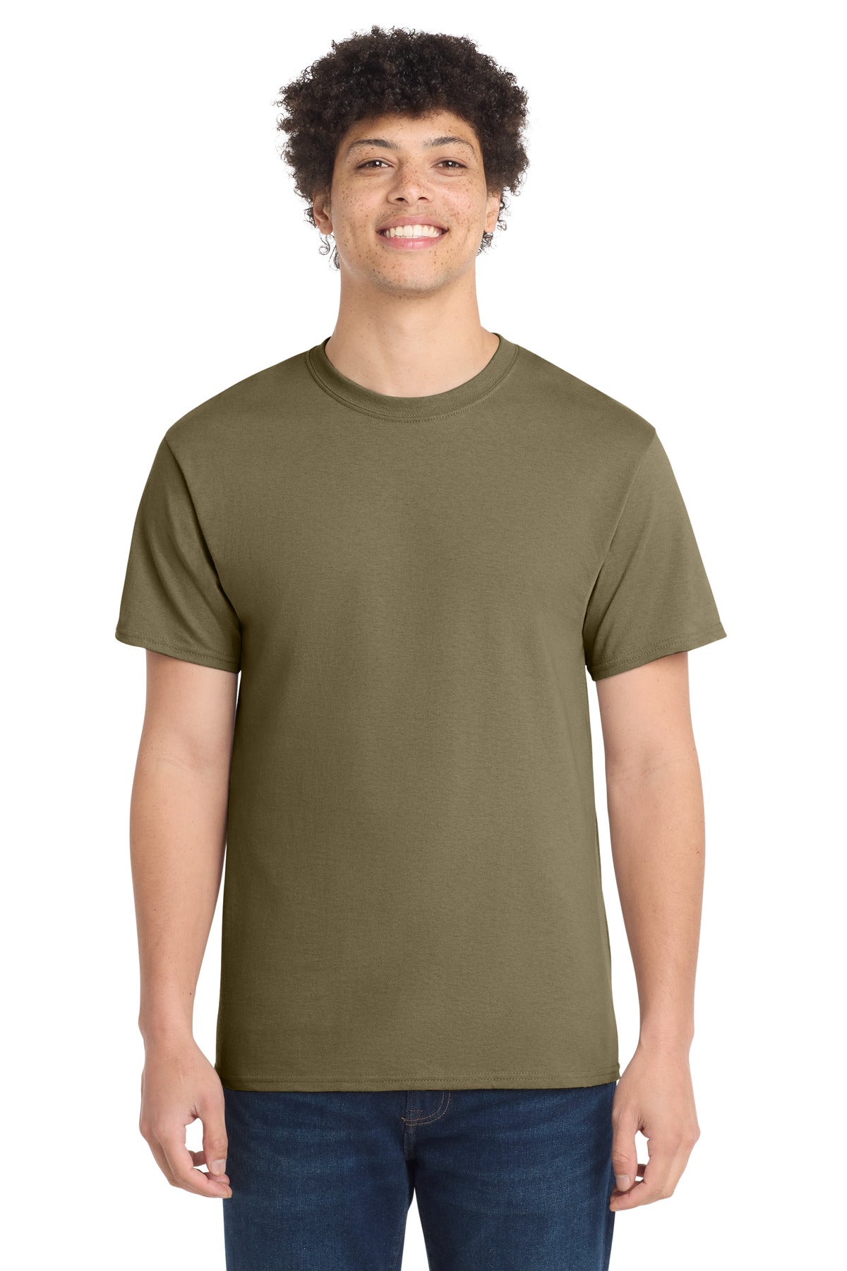 Port & Co Core Cotton Tee. PC54 - Coyote Brown