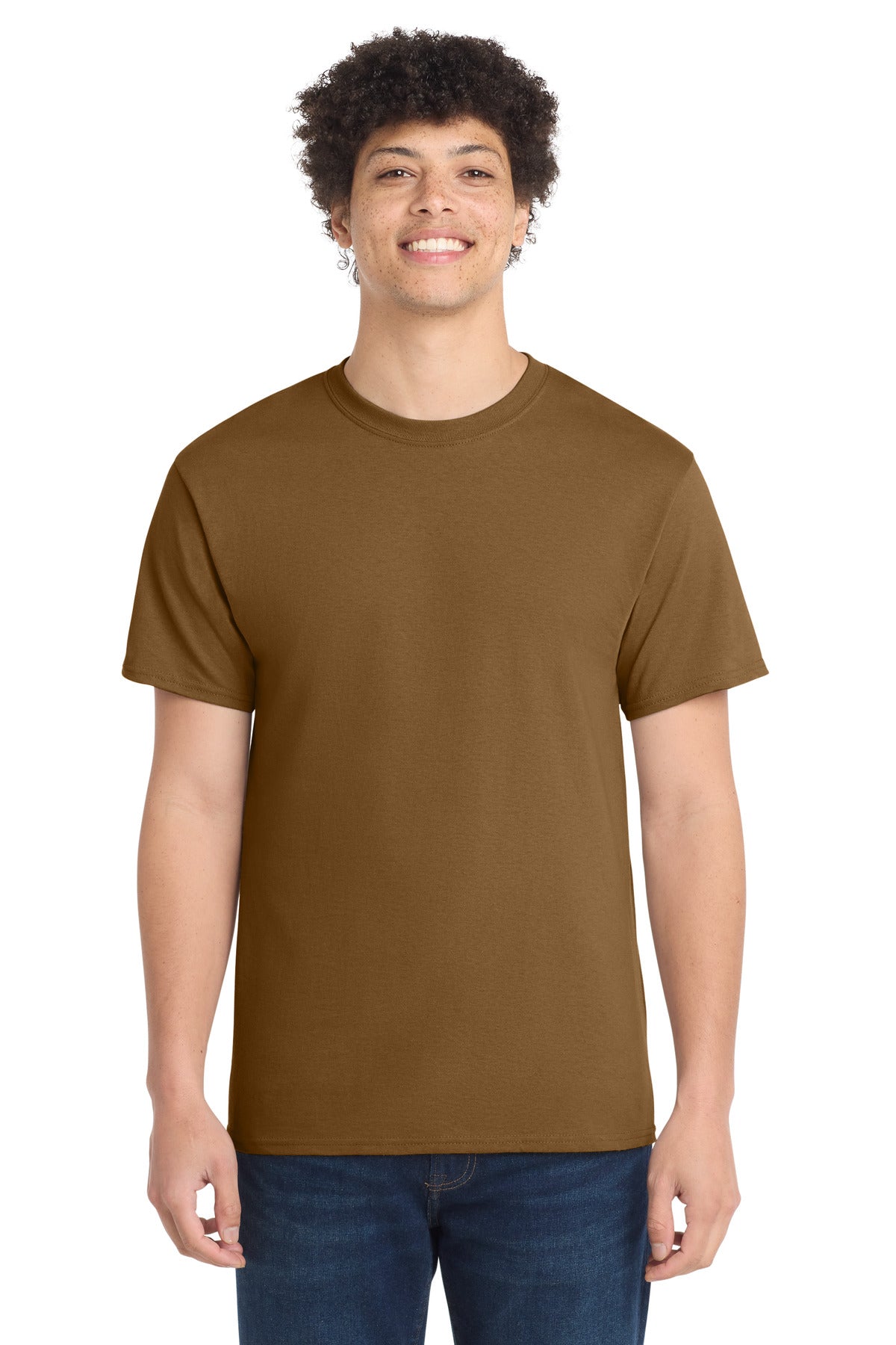 Port & Co Core Cotton Tee. PC54 - Duck Brown