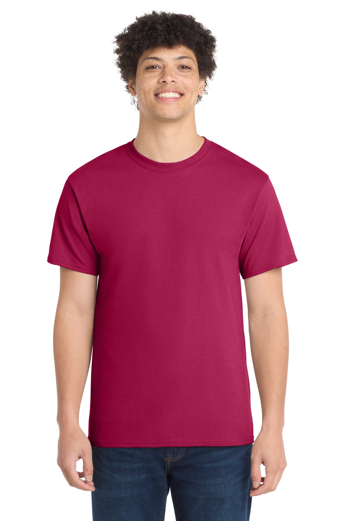 Port & Co Core Cotton Tee. PC54 - Flush Pink