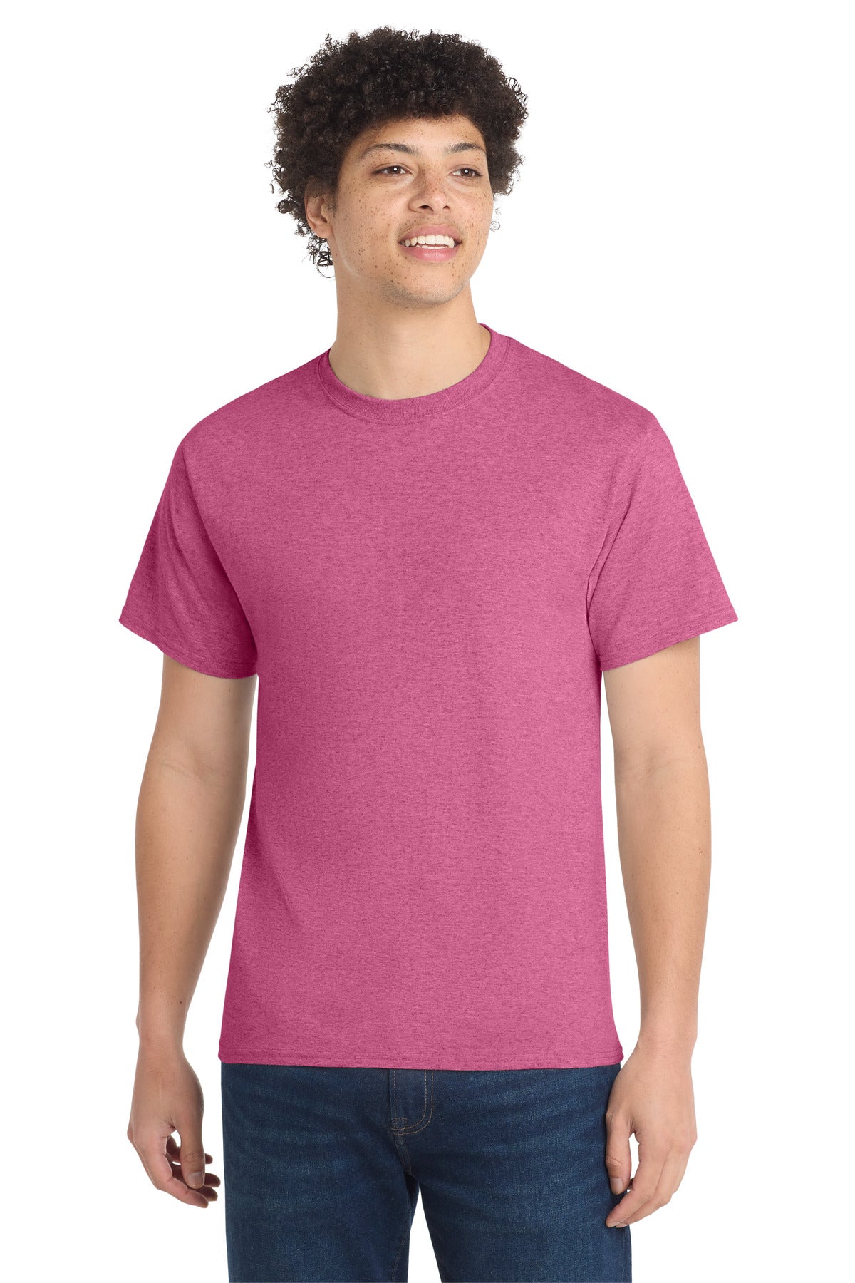 Port & Co Core Cotton Tee. PC54 - Heather Sangria