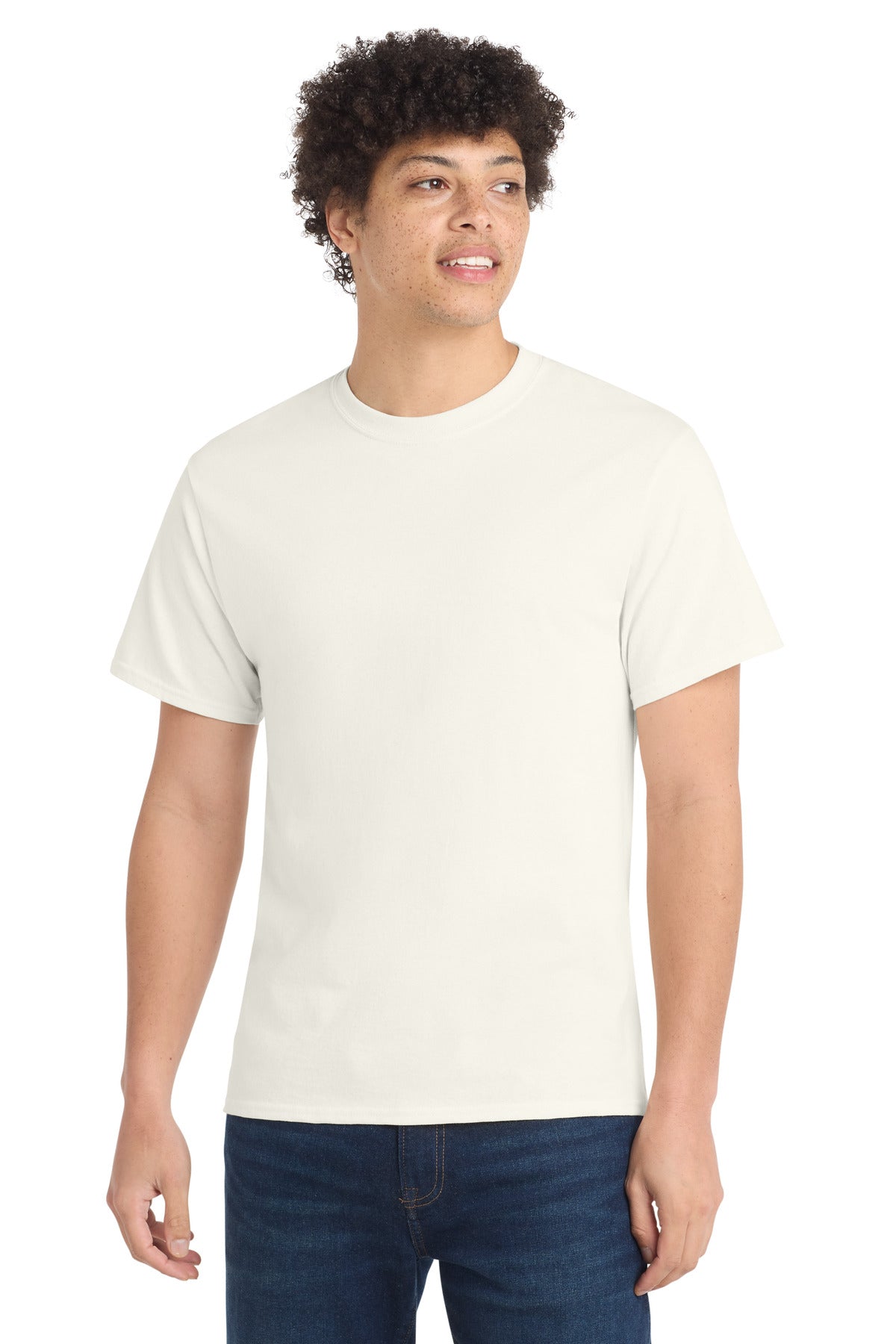 Port & Co Core Cotton Tee. PC54 - Ivory