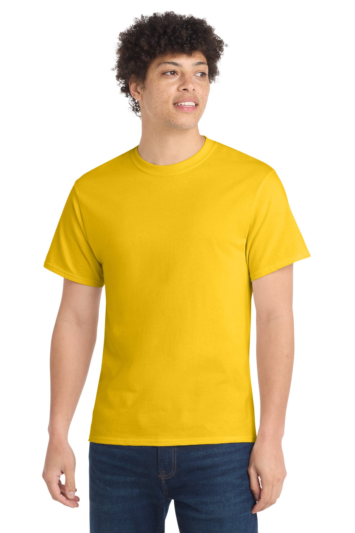 Port & Co Core Cotton Tee. PC54 - Lemon Yellow