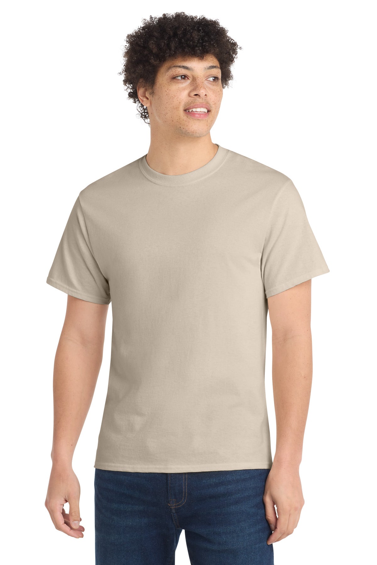Port & Co Core Cotton Tee. PC54 - Light Sand