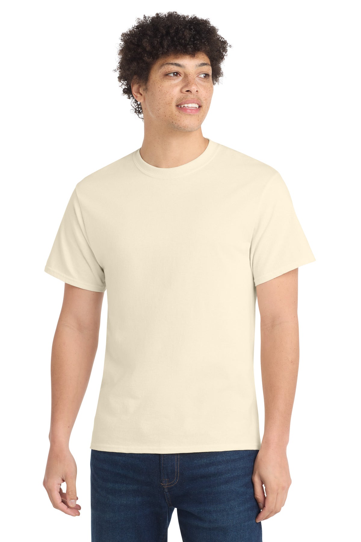 Port & Co Core Cotton Tee. PC54 - Natural