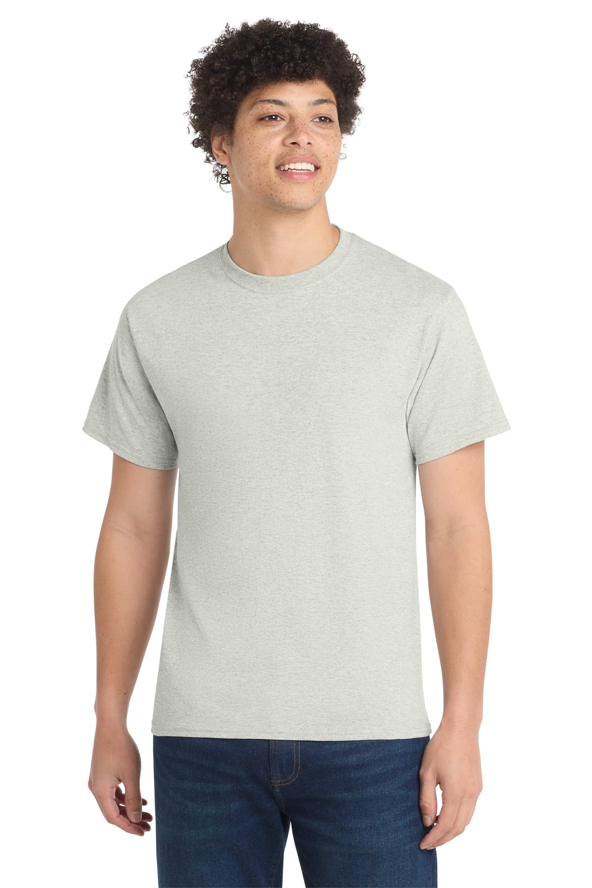 Port & Co Core Cotton Tee. PC54 - Oatmeal Heather