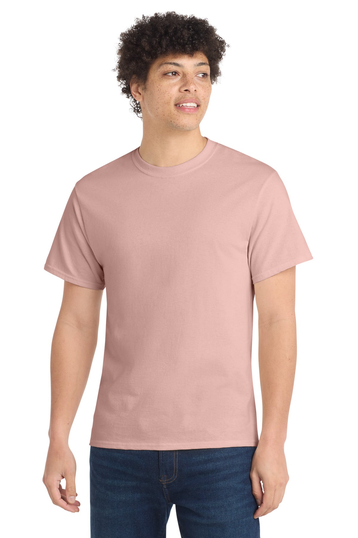 Port & Co Core Cotton Tee. PC54 - Pale Blush