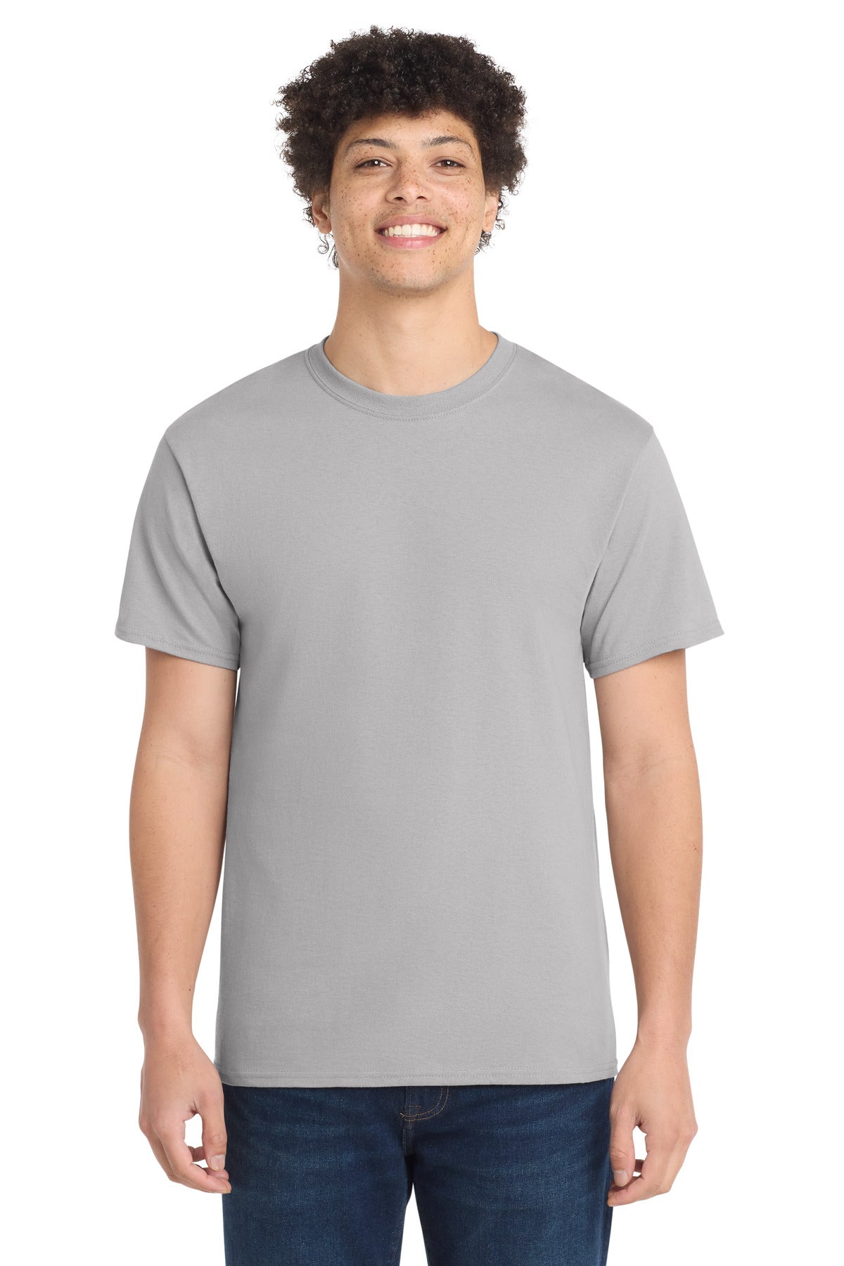 Port & Co Core Cotton Tee. PC54 - Silver
