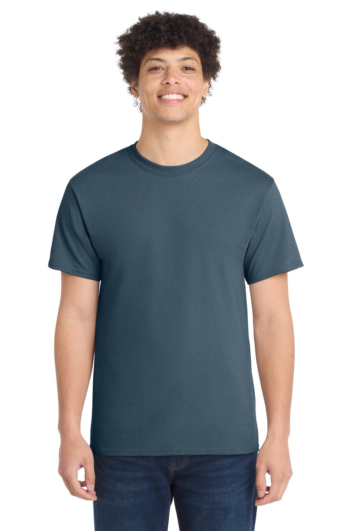 Port & Co Core Cotton Tee. PC54 - Steel Blue