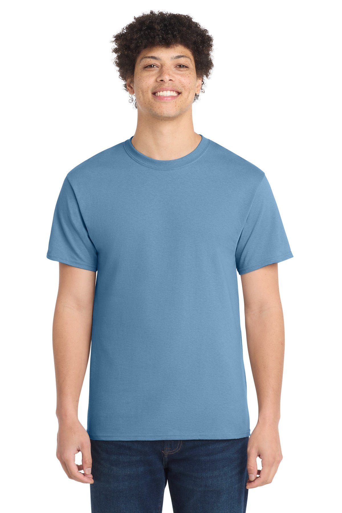 Port & Co Core Cotton Tee. PC54 - Tundra Blue
