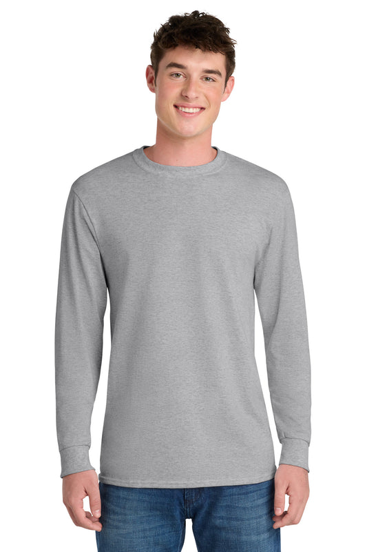 Port & Co Tall Long Sleeve Core Blend Tee. PC55LST - Ash