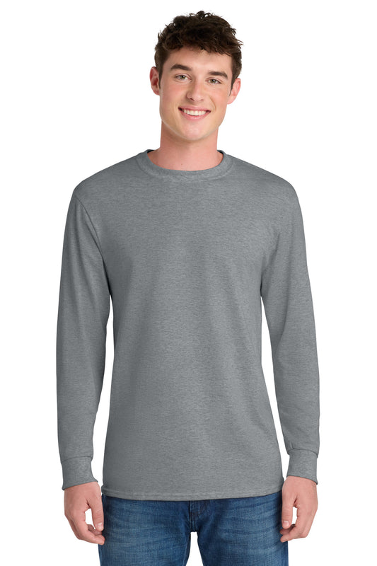 Port & Co Long Sleeve Core Blend Tee. PC55LS - Athletic Heather