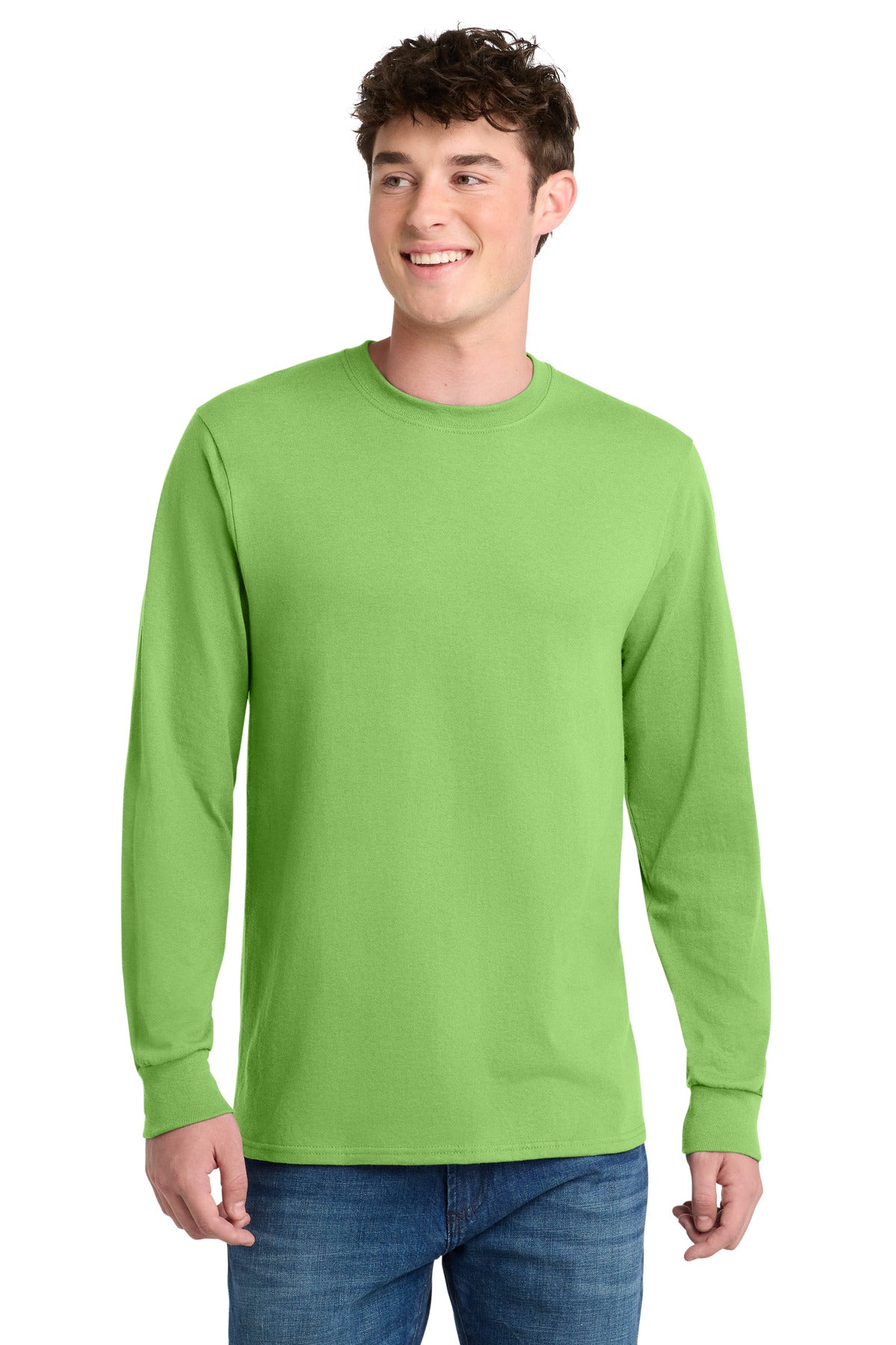 Port & Co Long Sleeve Core Blend Tee. PC55LS - Lime