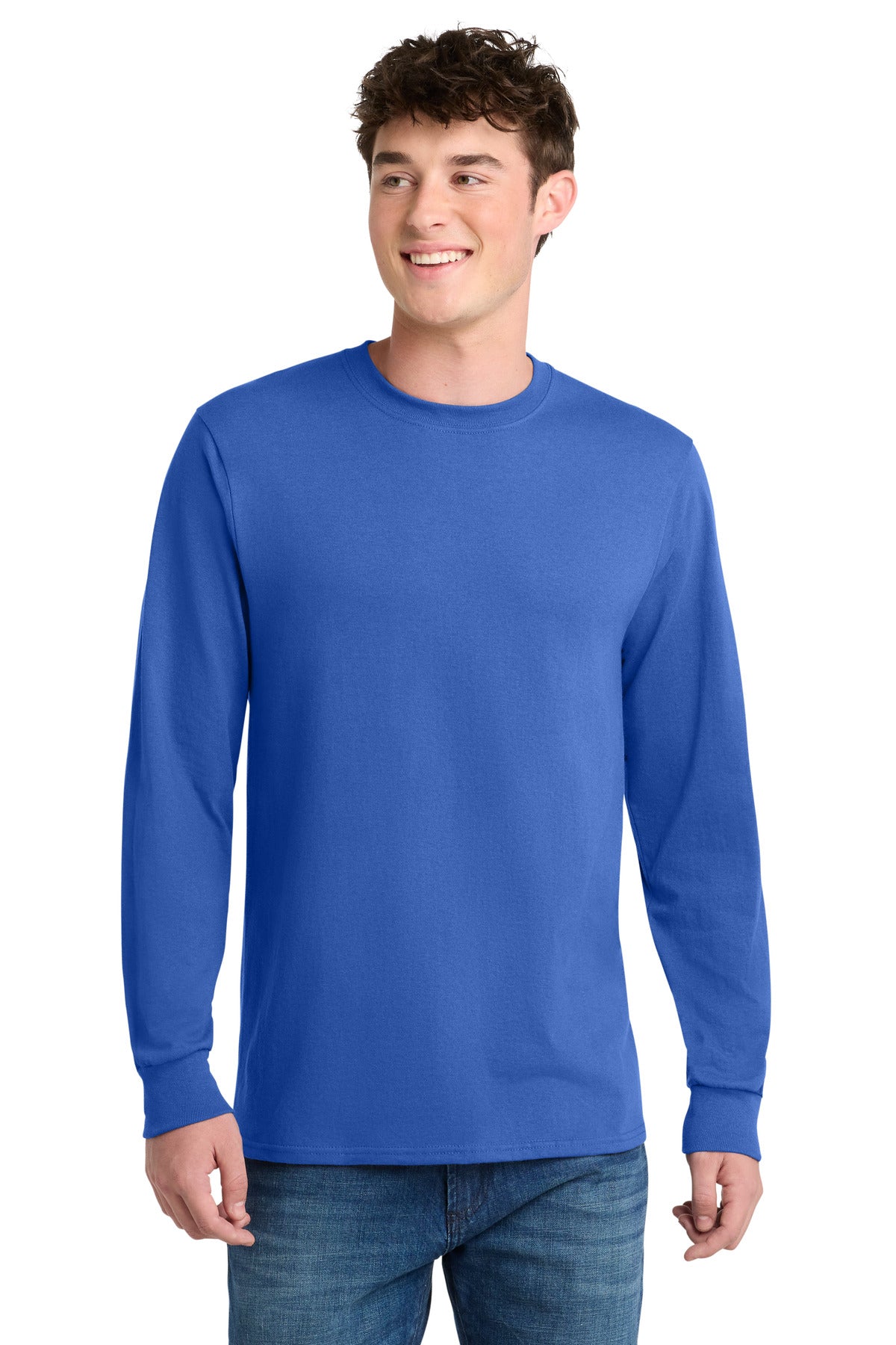 Port & Co Long Sleeve Core Blend Tee. PC55LS - Royal