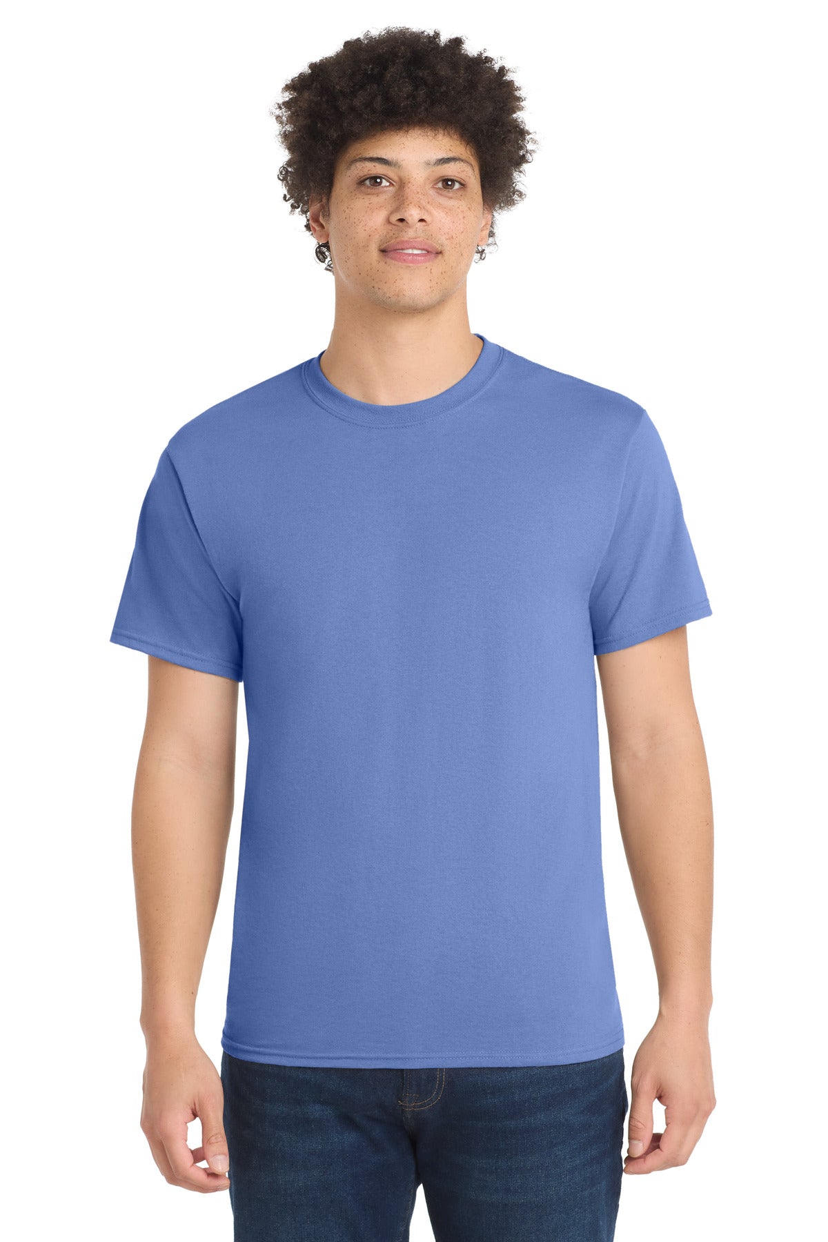 Port & Co Tall Core Blend Tee. PC55T - Carolina Blue