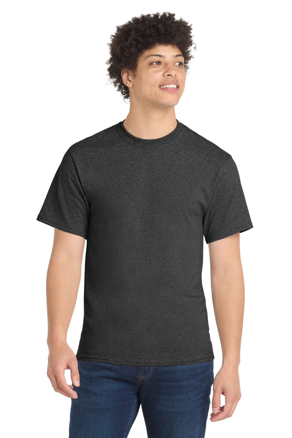 Port & Co Tall Core Blend Tee. PC55T - Dark Heather Grey