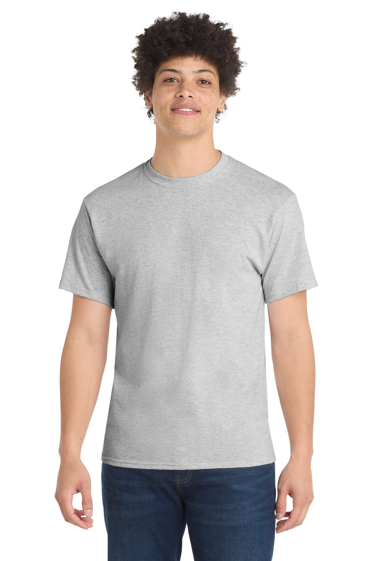 Port & Co Core Blend Tee.  PC55 - Ash