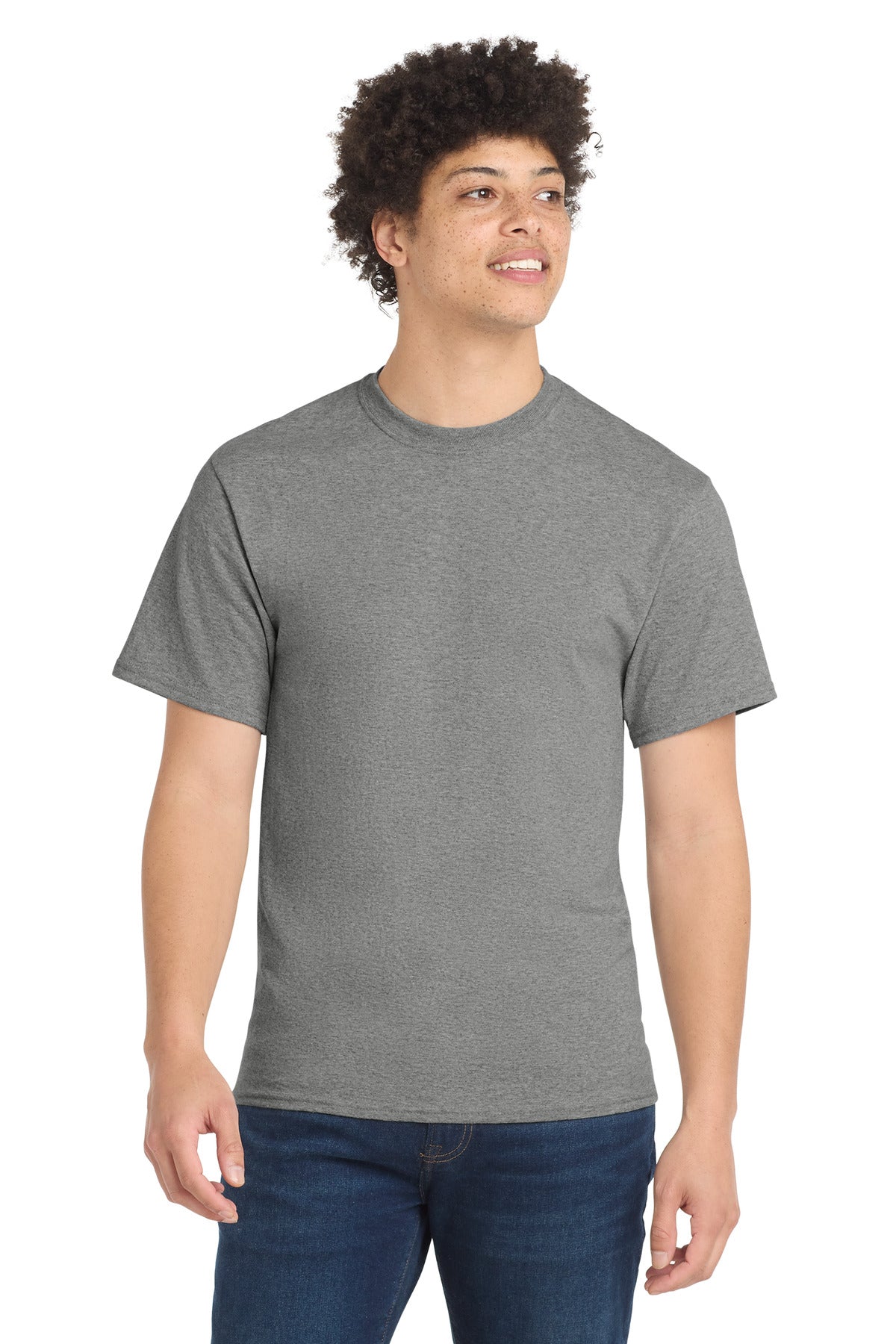 Port & Co Core Blend Tee.  PC55 - Athletic Heather