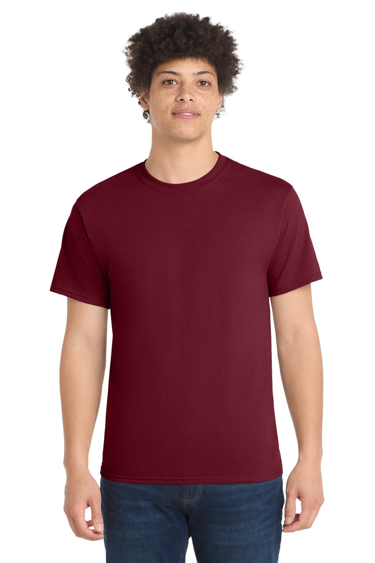 Port & Co Core Blend Tee.  PC55 - Cardinal