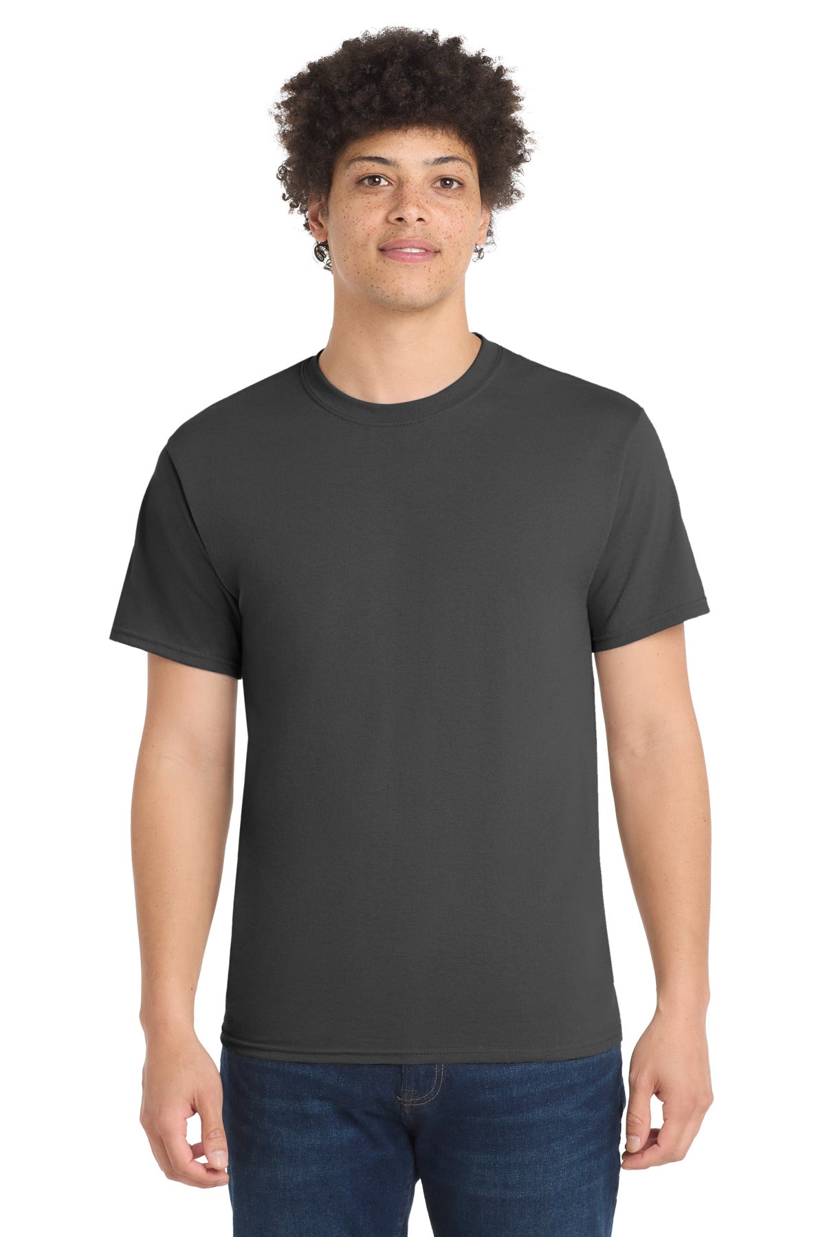 Port & Co Core Blend Tee.  PC55 - Charcoal