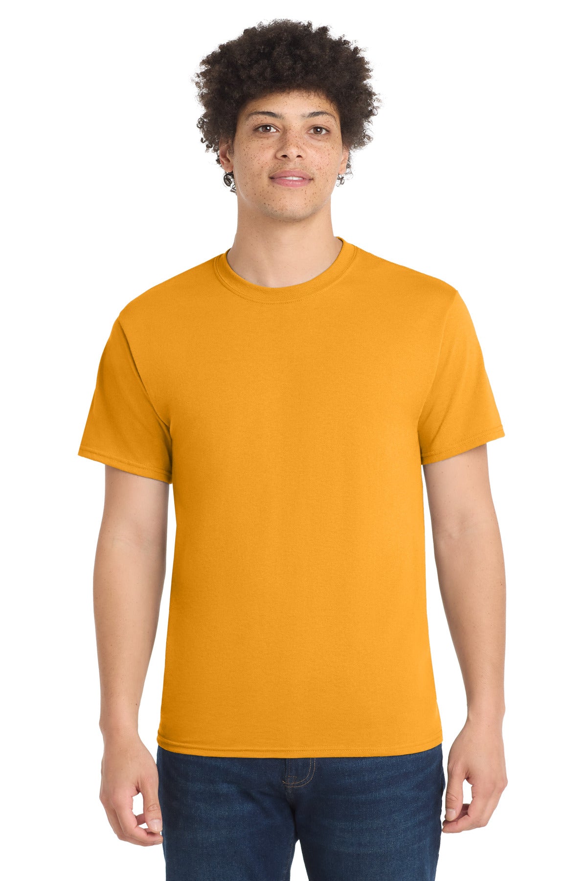 Port & Co Core Blend Tee.  PC55 - Gold