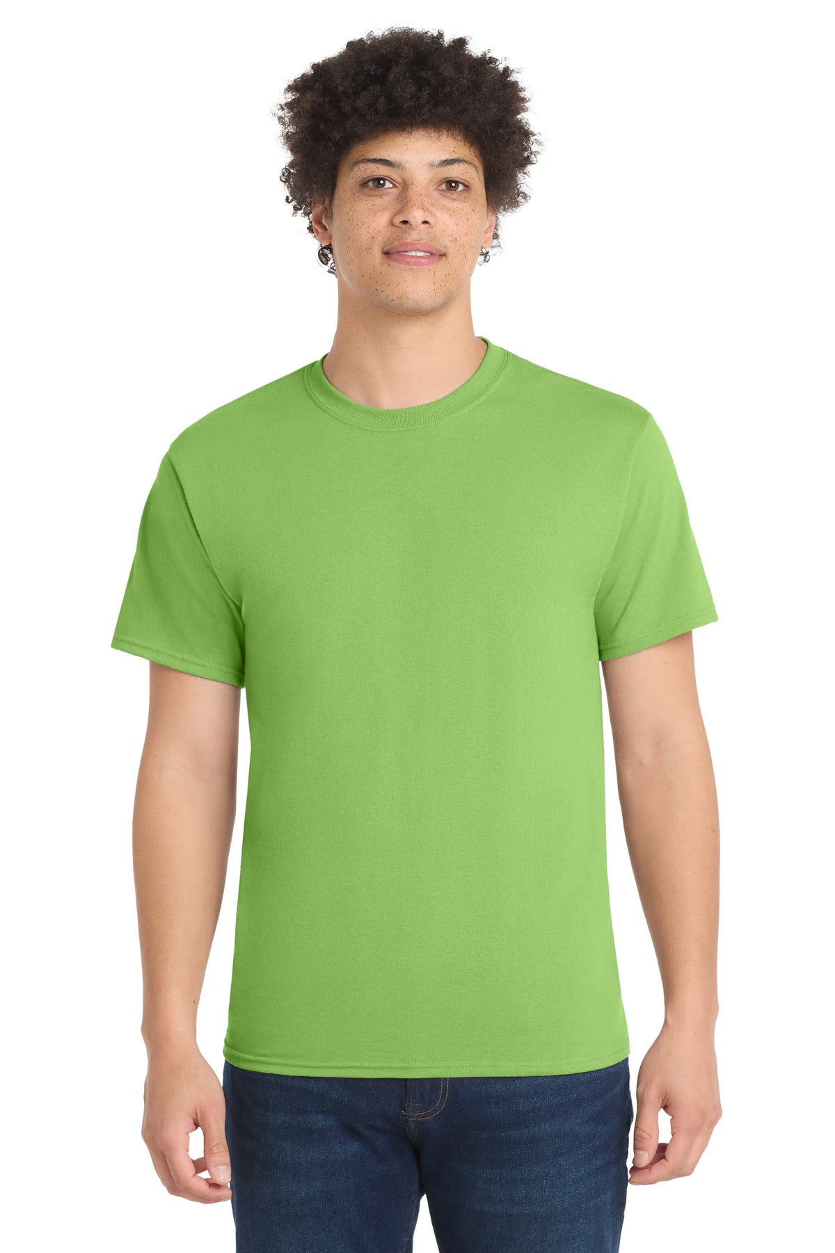 Port & Co Core Blend Tee.  PC55 - Lime
