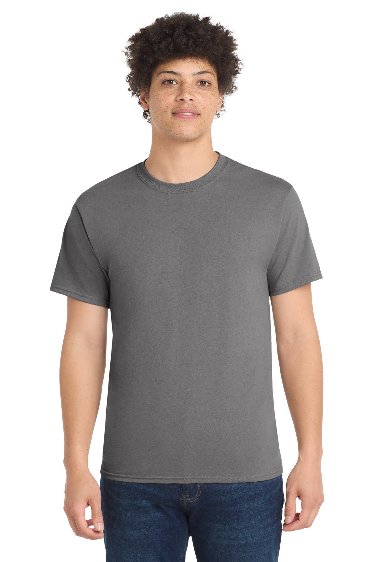 Port & Co Core Blend Tee.  PC55 - Medium Grey