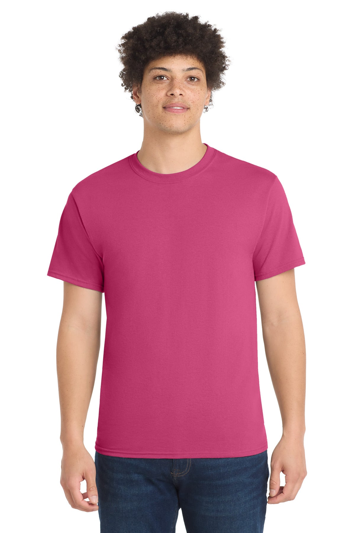 Port & Co Core Blend Tee.  PC55 - Sangria