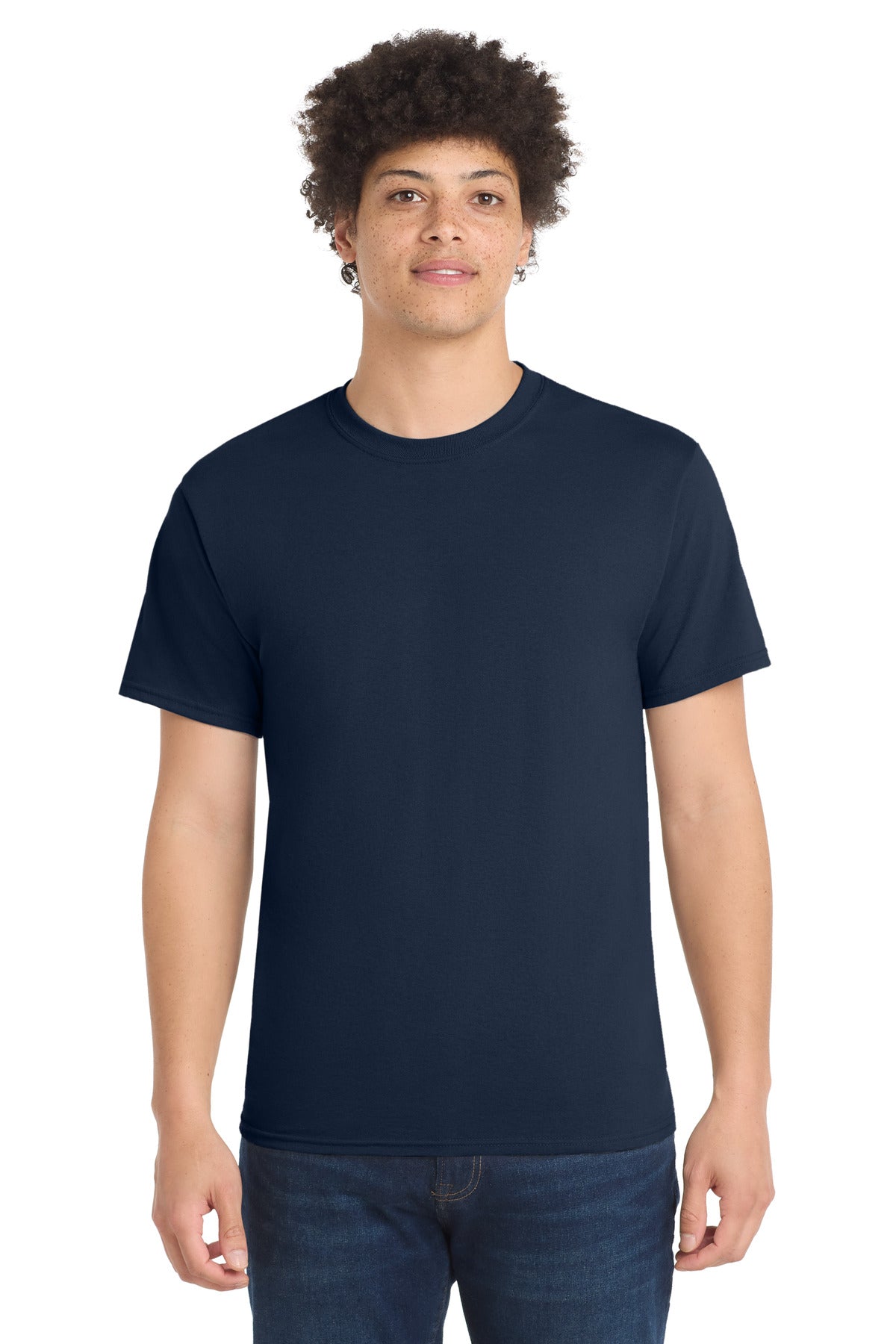 Port & Co Core Blend Tee.  PC55 - True Navy