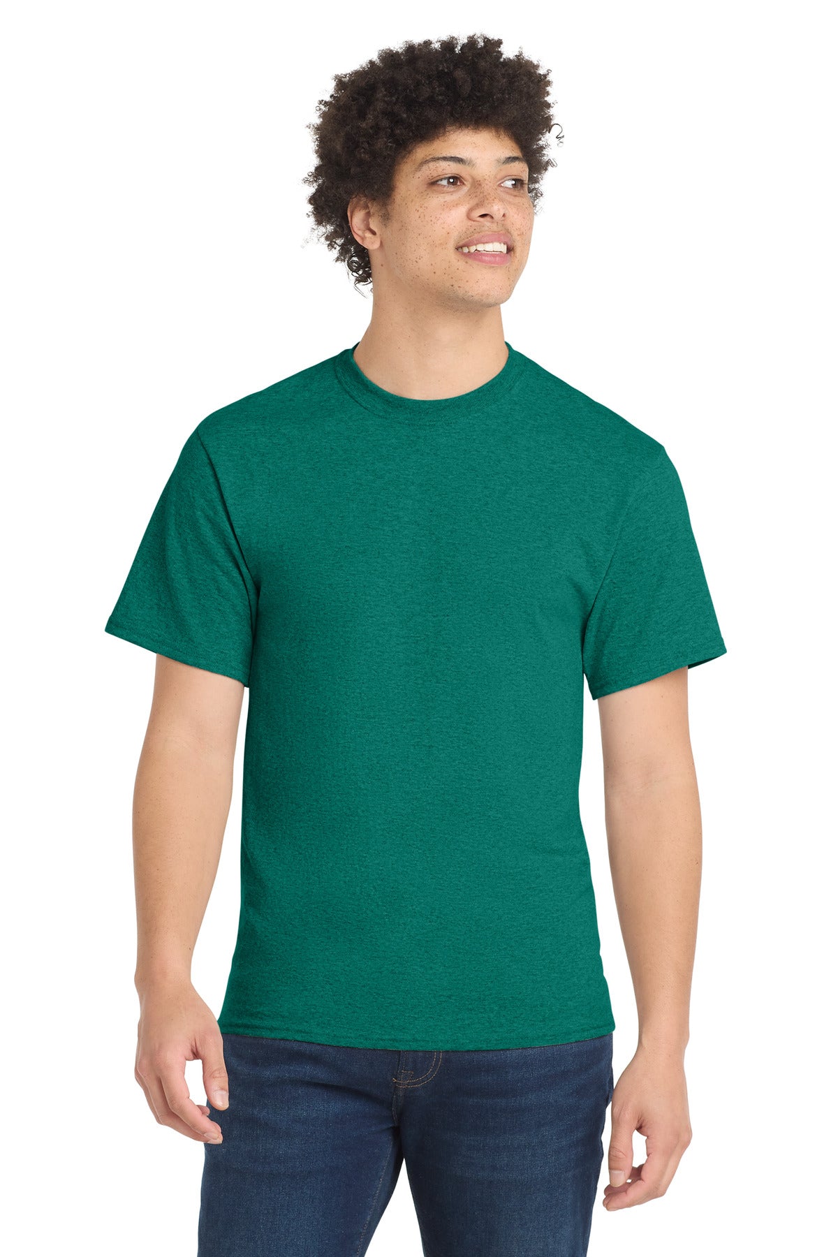 Port & Co Core Blend Tee.  PC55 - Vintage Jade Green