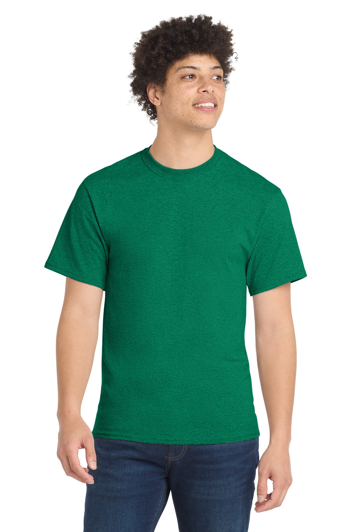 Port & Co Core Blend Tee.  PC55 - Vintage Kelly