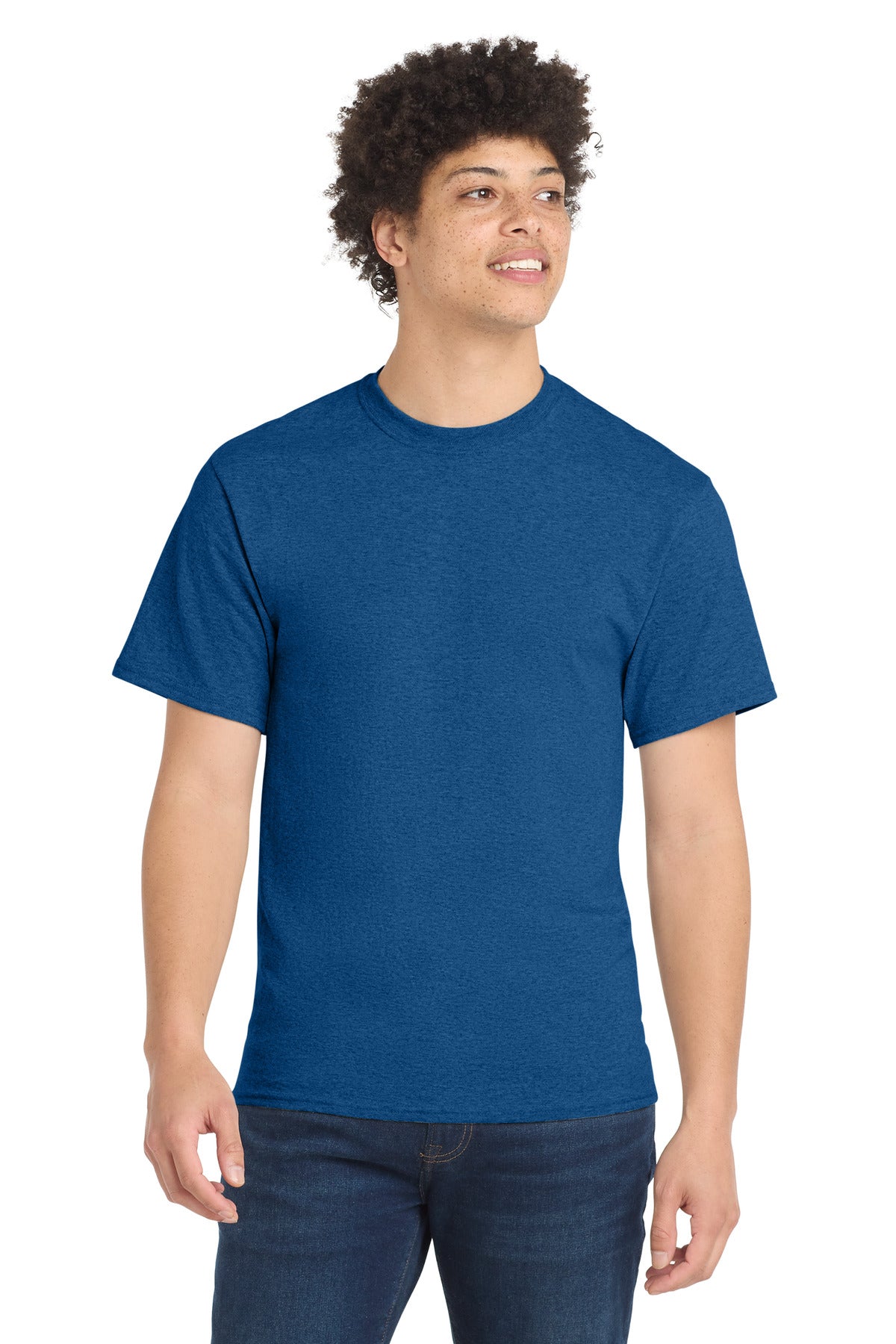 Port & Co Core Blend Tee.  PC55 - Vintage Royal