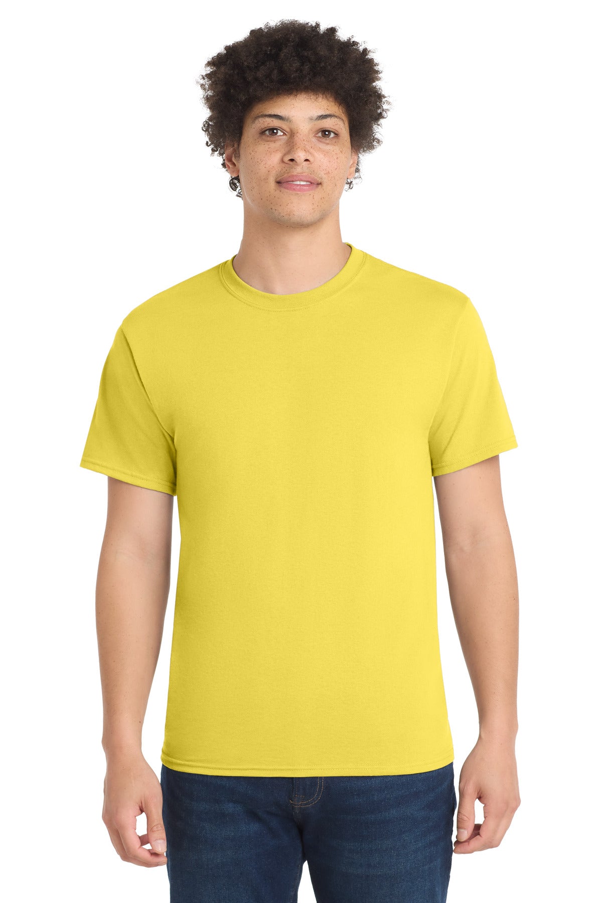 Port & Co Core Blend Tee.  PC55 - Yellow