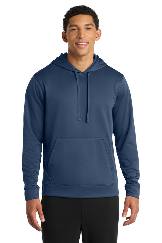 Port & Co Performance Fleece Pullover Hooded Sweatshirt. PC590H - Deep Navy