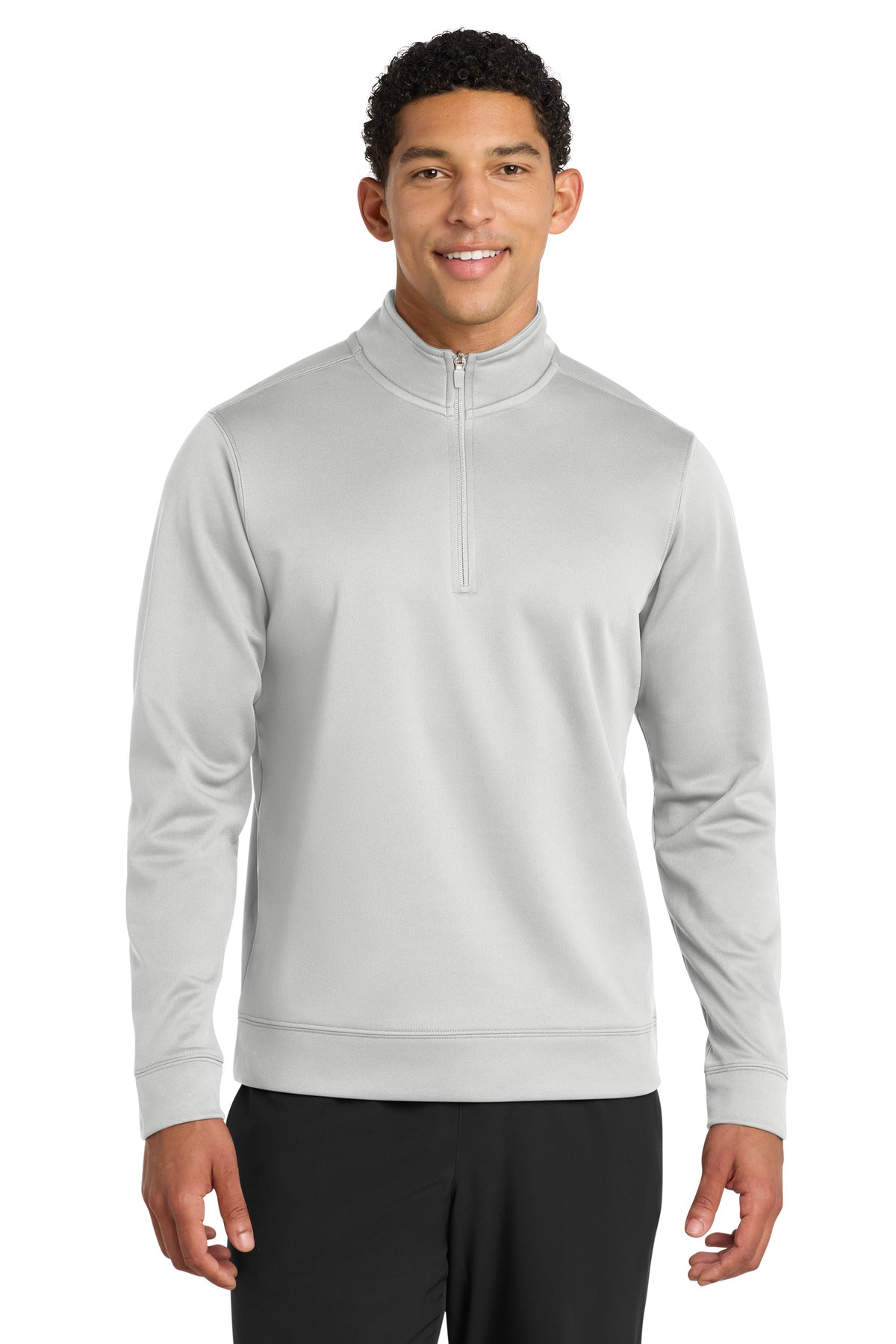 Port & Co Performance Fleece 1/4-Zip Pullover Sweatshirt. PC590Q - Silver