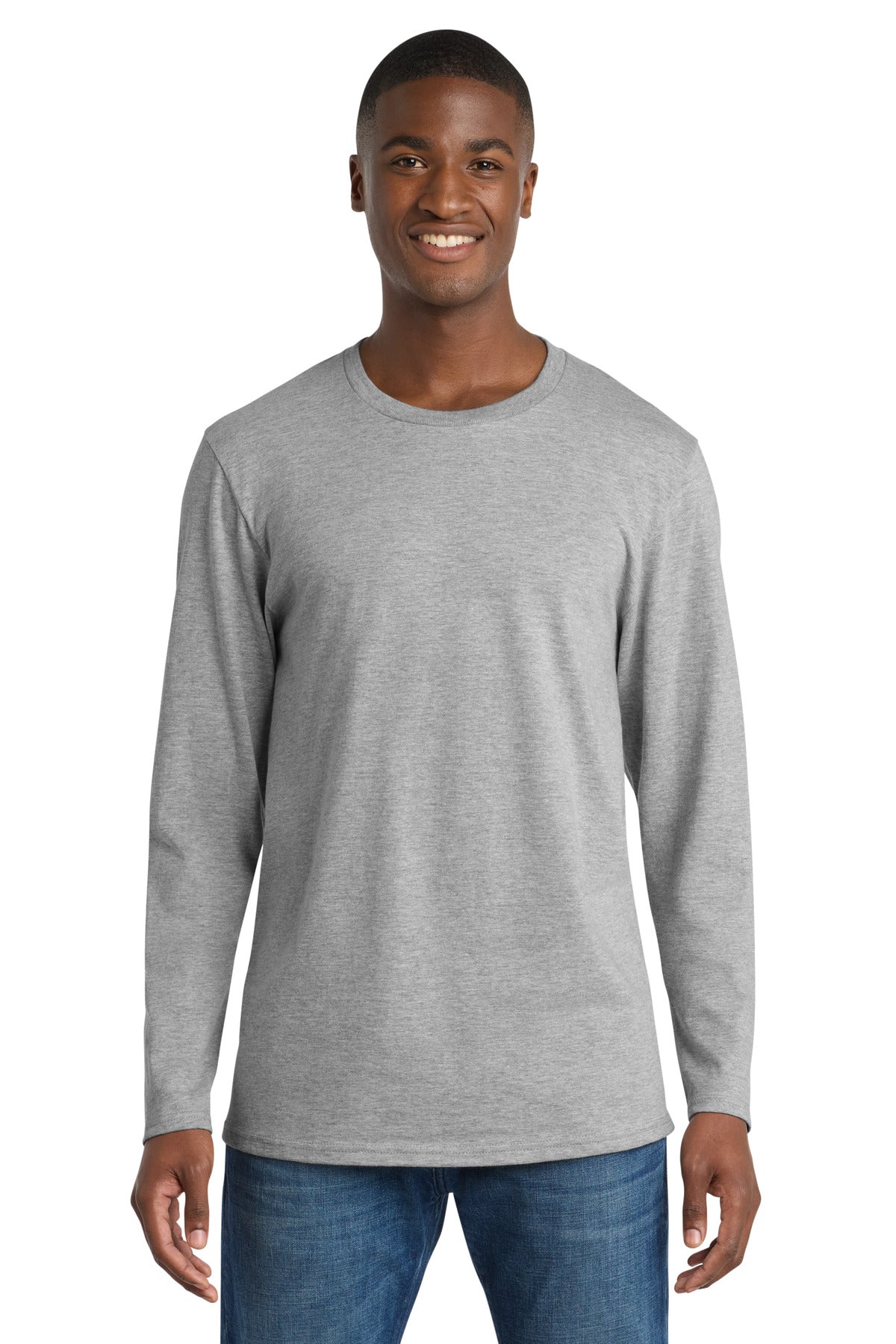 Port & Co Long Sleeve Bouncer Tee PC600LS - Athletic Heather