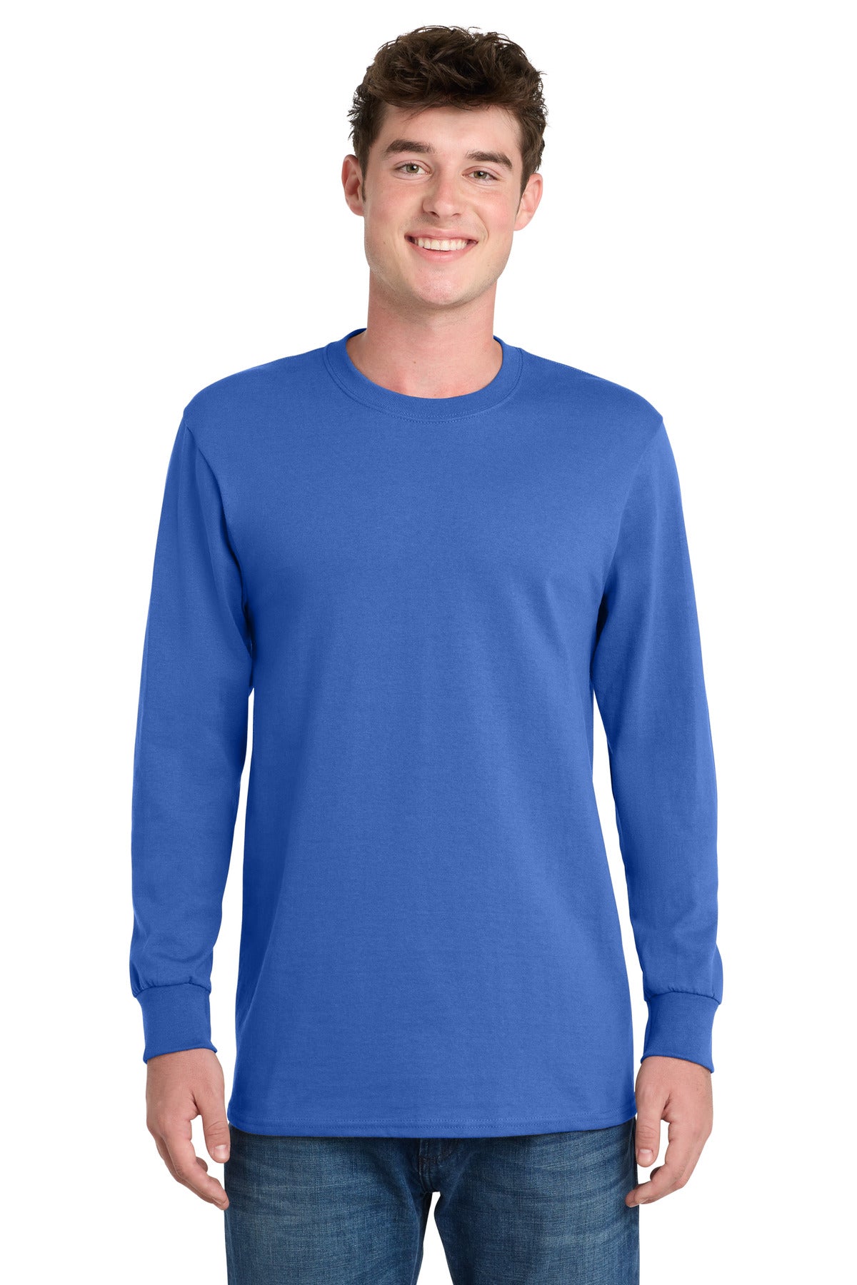 Port & Co Long Sleeve Essential Tee. PC61LS - Royal